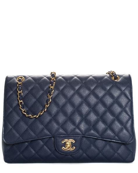 chanel navy gold corner details